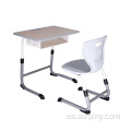 Mesa y silla ajustables portátiles para estudiantes individuales